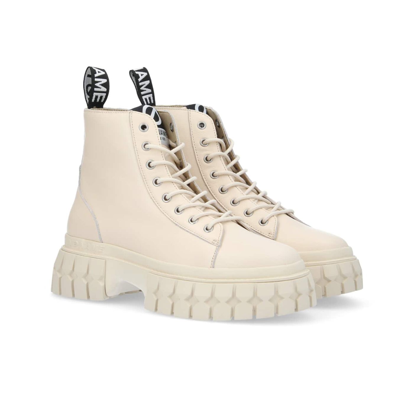 GRAVITEE ZIP BOOTS W  -  NAPPA GRAIN  - BIANCO SPORCO